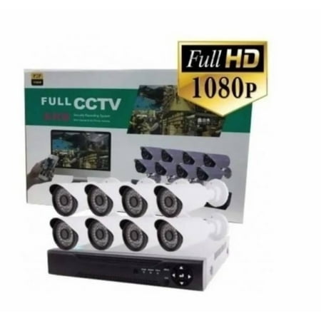 Kit Cctv Con 8 Cámaras De Seguridad Mas Dvr 1080P Full Hd