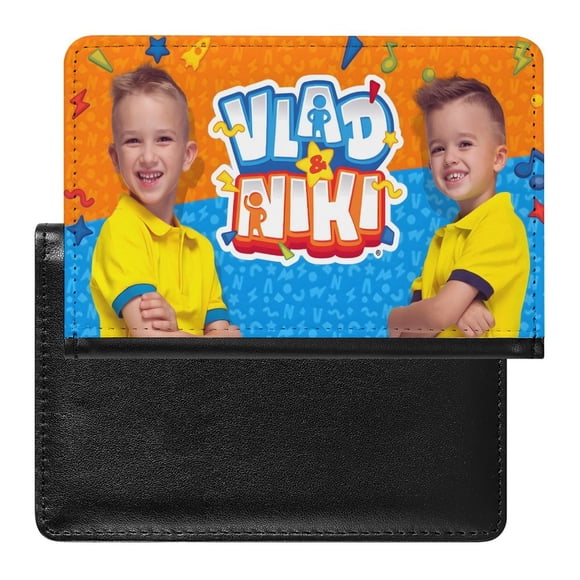 Vlad y Niki Porta Pasaporte y Cartera de Viaje Premium de Cuero PU,