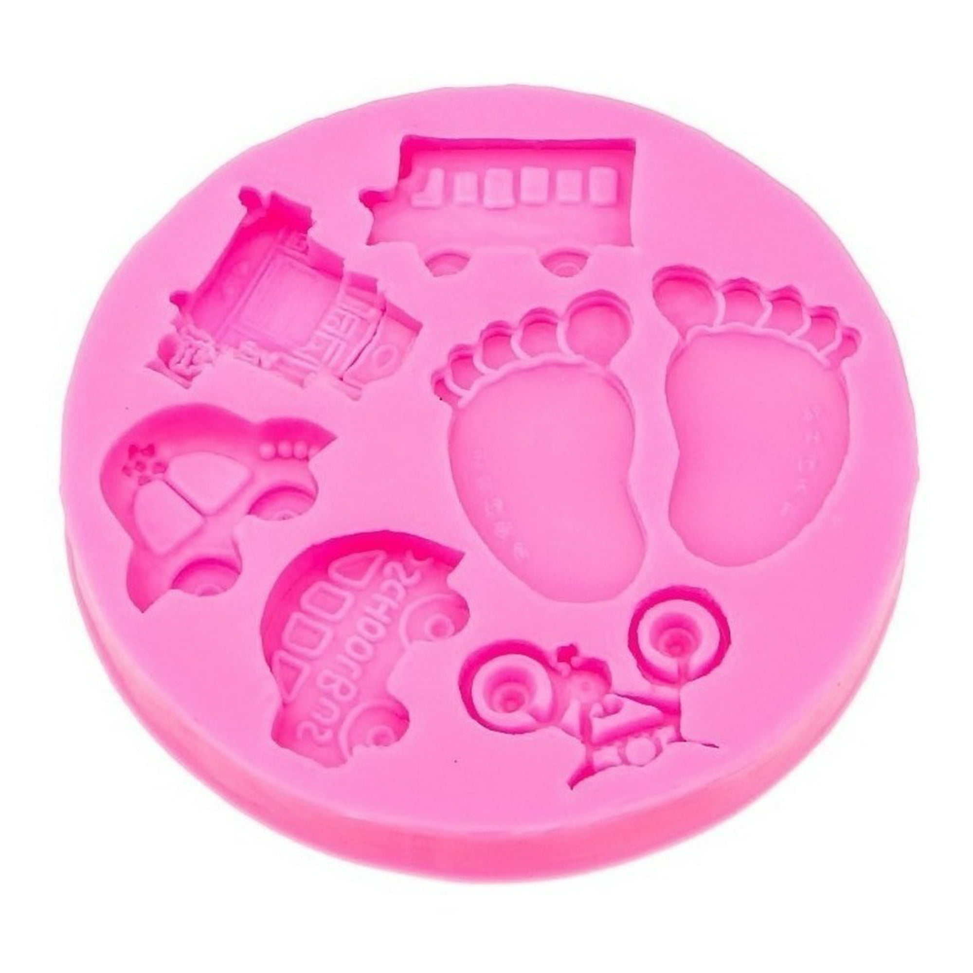 Genérico - Molde De Silicona Molde Carritos Bici Molde Fondant Pies Bus