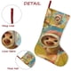 thumbnail image 5 of Pookoo Tema: Calcetines de Navidad, fino lino blanco para colgar en escaleras y chimenea, decoración navideña para el hogar, regalo de Navidad. 45cm × 32cm, 5 of 5