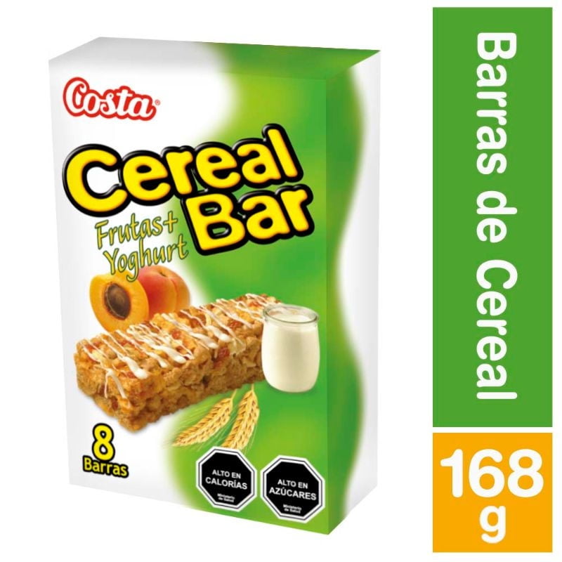 Barra De Cereal Cerealbar Frutas Y Yoghurt Pack 8 Un 21 gr Costa