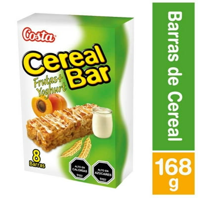 Barra De Cereal Cerealbar Frutas Y Yoghurt Pack 8 Un 21 Gr Costa