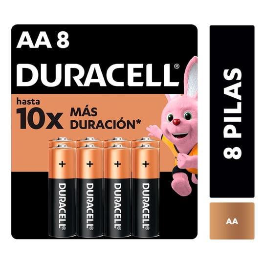 Pilas Alcalinas Aa 8 Un Duracell