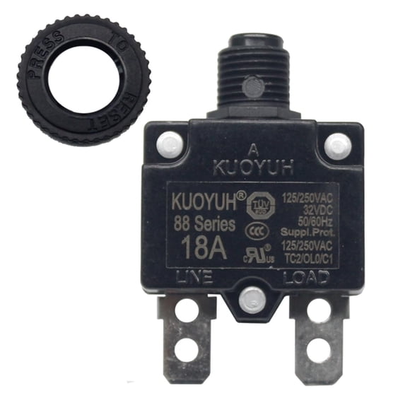 Interruptor automático KQEC Serie 88 18 A 125/250 VAC 50/60 Hz
