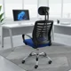 thumbnail image 2 of Silla Ergonómica de Oficina con Cabecera Ajustable Azul – Respaldo Transpirable y Base Cromada, 2 of 3