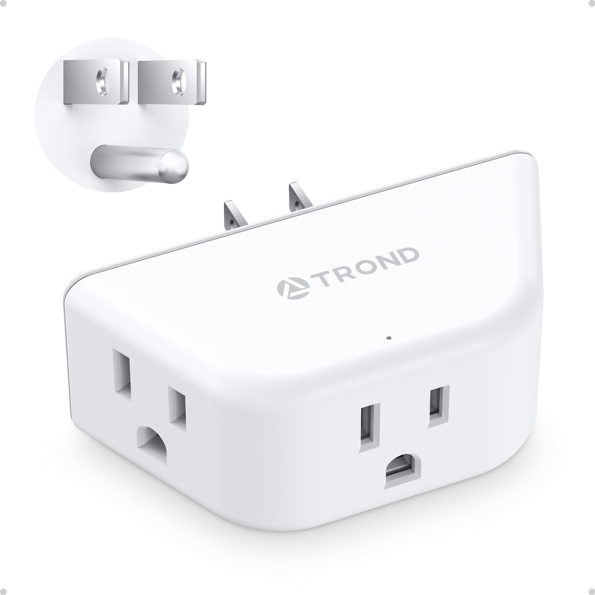 Outlet Extender Trond, Divisor De Enchufe De Pared Con Conexión A Tierra De 3 Clavijas