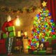 thumbnail image 3 of Luces de Árbol de Navidad USB con Temporizador 10 Cuerdas Kedoxi Luces de Cadena de Navidad con Anillo 4.9FT Fáciles de Instalar Cortina de Navidad Luz de Árbol de Hadas 8 Modos 200LED para, 3 of 6