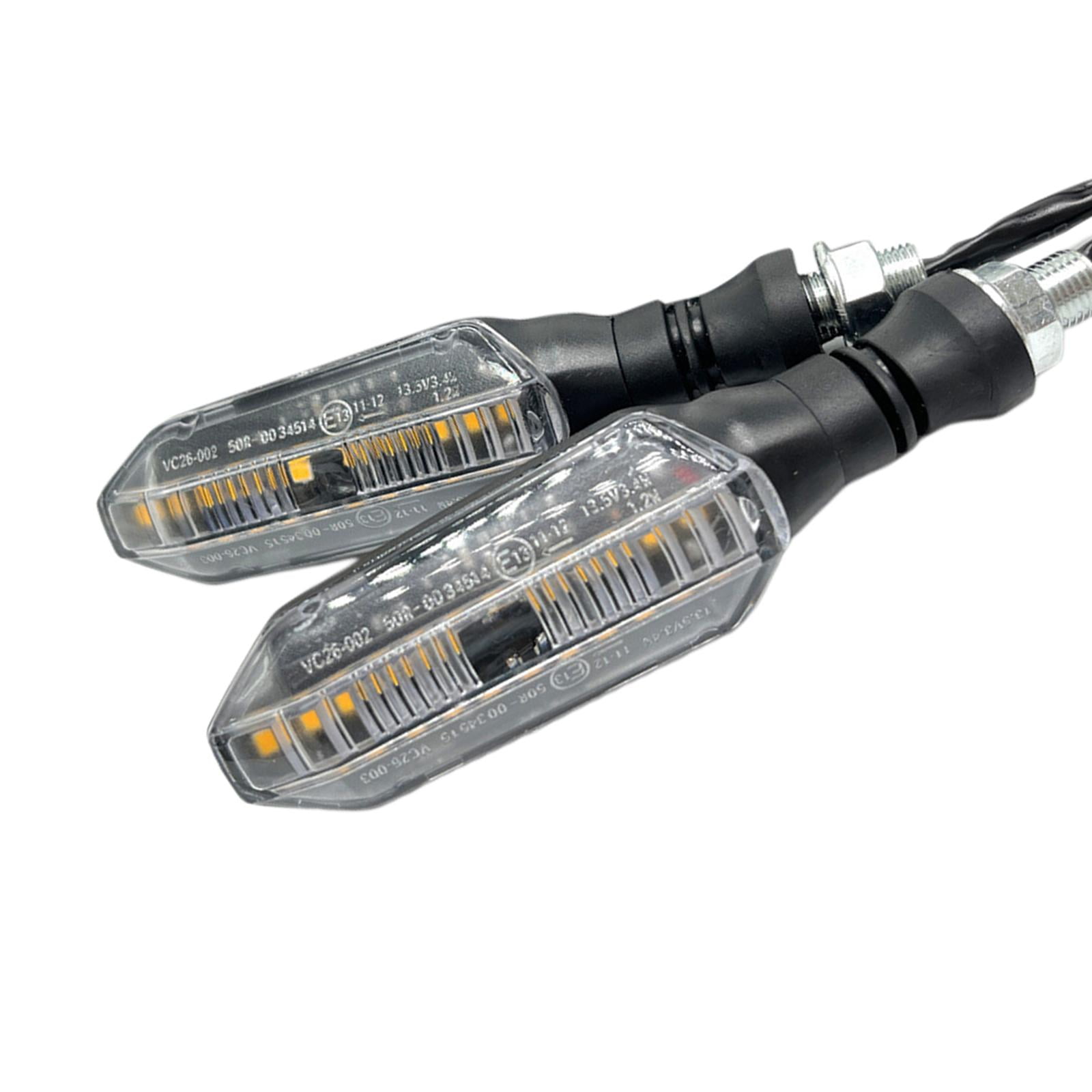 Magideal - Intermitentes De Motocicleta, Luces Intermitentes De Flecha, Indicador Led De Flujo De Agua, Reemplaza Las Luces De Circulación Diurna De 12v, Luces Luz Fija