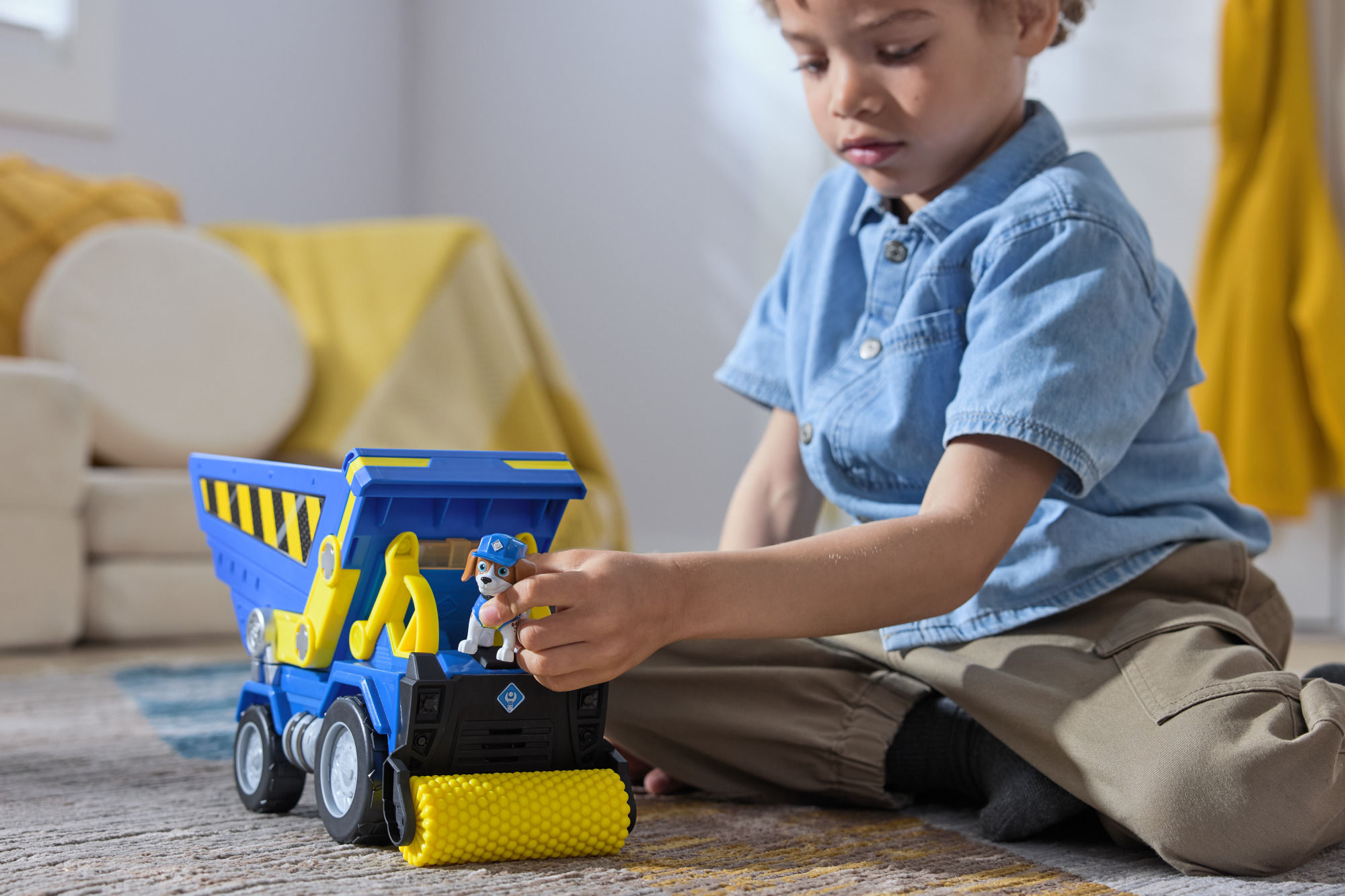 Paw Patrol - Camión Tolva Paw Partol Rubble Con Luz Y Sonido