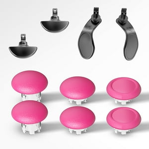 Genérico - Kit De Tapas Metálicas Para Joysticks Y Botones Traseros Compatibles Con El Mando Edge De Ps5 - Cubierta De Seta Para Palanca De Pulgar, Palanca Basculante 3D-Negro Rojo