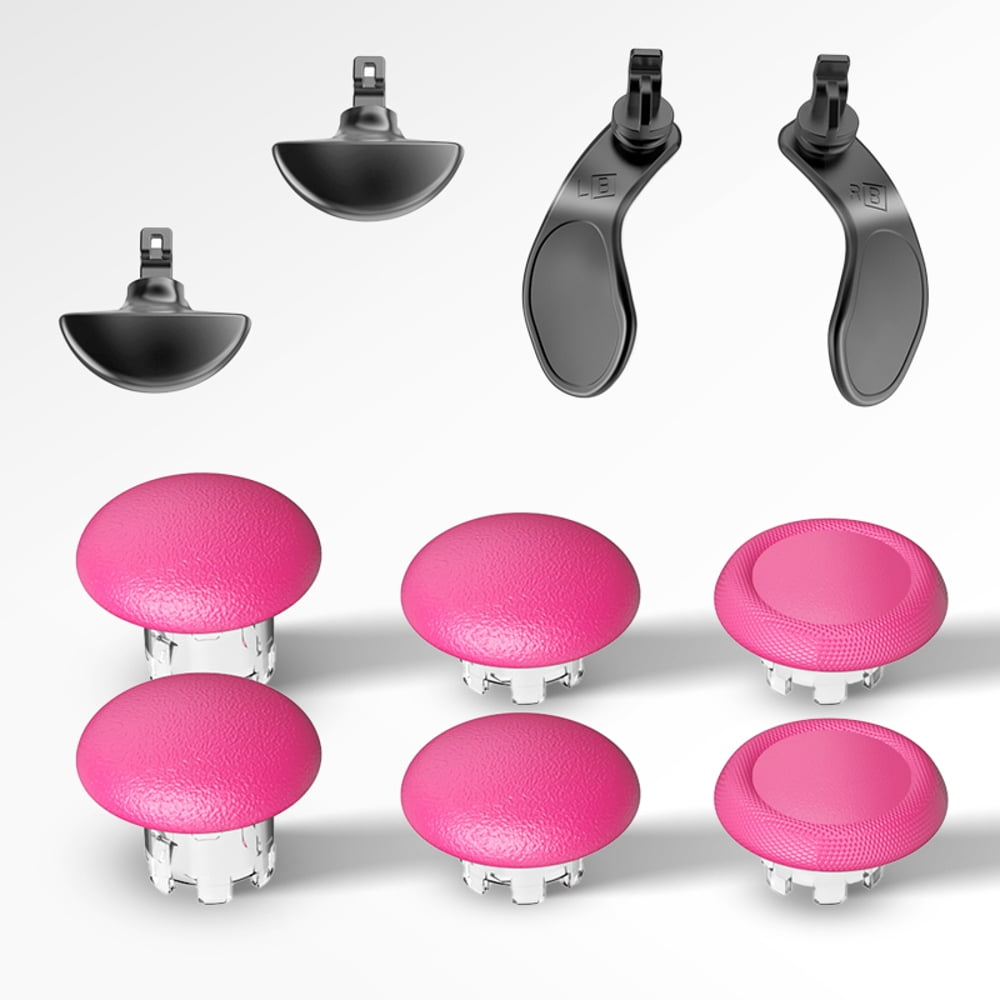 Genérico - Kit De Tapas Metálicas Para Joysticks Y Botones Traseros Compatibles Con El Mando Edge De Ps5 - Cubierta De Seta Para Palanca De Pulgar, Palanca Basculante 3d-negro Rojo