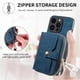 thumbnail image 3 of Funda Tipo Cartera con Correa Cruzada para iPhone 15 Pro Max Protección Contra Golpes Azul, 3 of 5