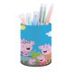 thumbnail image 1 of Peppa Pig-theme Cylinder Pen Holder Pencil Organizer with Flannel Lining PVC Leather Material Cardboard Base for study work 10*8CM, 1 of 6