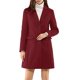 thumbnail image 2 of INSPIRE CHIC Abrigo de Mujer Color Sólido Solapa con Muesca Abotonado Invierno Peacoat Burdeos XL, 2 of 7