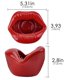 thumbnail image 2 of Porta anillos Biiange 13x11x7 cm Labios rojos de cerámica, 2 of 6