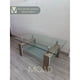thumbnail image 3 of Mesa de Centro Rectangular 100x60x44 cm Vidrio Patas de Madera Clara, 3 of 3