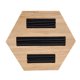 thumbnail image 1 of Anillo de madera maciza Organizador de exhibición de caja Caja de soporte para bandeja Bandeja de cuero Negro, 1 of 5