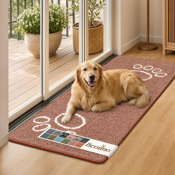 Alfombra para puerta de perro Bcoimo 152 x 61 cm súper absorbente antideslizante