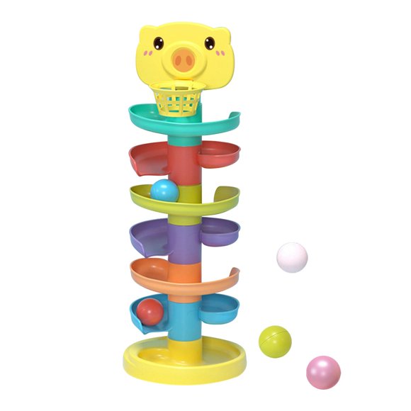 Ball Rolling Track Toy Drop And Go Rampa Juguetes Montessori Para Bebé 2 3 4 Edades 7 Nivel