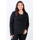 thumbnail image 1 of Chaqueta Ligera CC Clothing Plus Negro Lurex Cuello Drapeado Cierre Lateral 3XL, 1 of 5