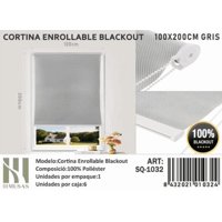 Todostore - Cortina Roller Blackout 100X200Cm Gris-1032