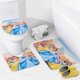 thumbnail image 4 of Princesa Disney-theme 4-Piece Shower Curtain Set with Rugs, Waterproof Bathroom Decor Set Includes Bath Mat, U-Shaped Rug, Toilet Lid Cover and Curtain with Hooks, 4 of 6