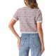 thumbnail image 3 of INSPIRE CHIC Chaqueta de punto de tweed para mujer de regreso a clases, manga corta, cuello redondo, cárdigan corto, rosa M, 3 of 6