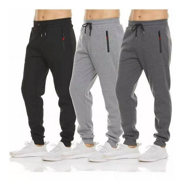Pack 3 Pantalones Buzo Hombre Algodón Sin Polar