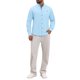 thumbnail image 2 of INSPIRE CHIC Estilo Camisa de Negocios de Lino de Color Sólido con Cuello Mao y Mangas Largas para Hombre L Azul Claro, 2 of 6