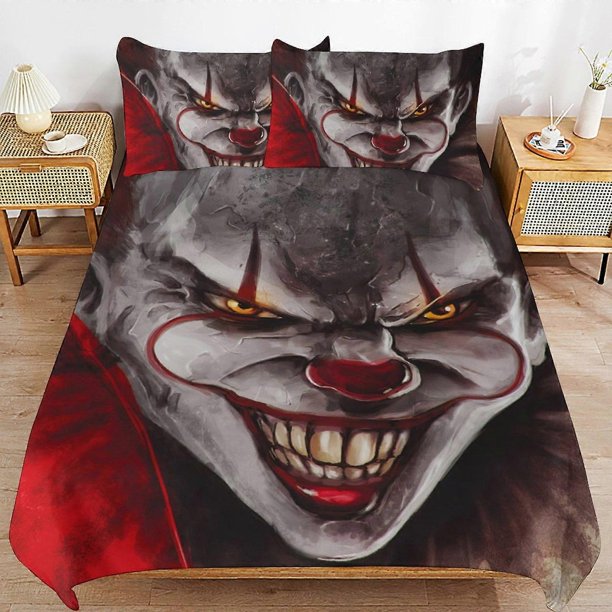 Pennywise Bedding Set Duvet Cover Comfortable and Lightweight Cartoon Bedding3 Piece (case)