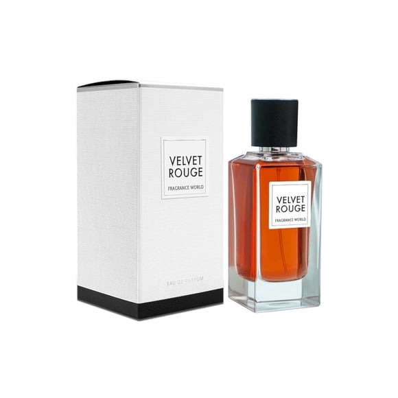 Perfume Fragrance World Velvet Rouge Eau de Parfum para mujer, 100 ml