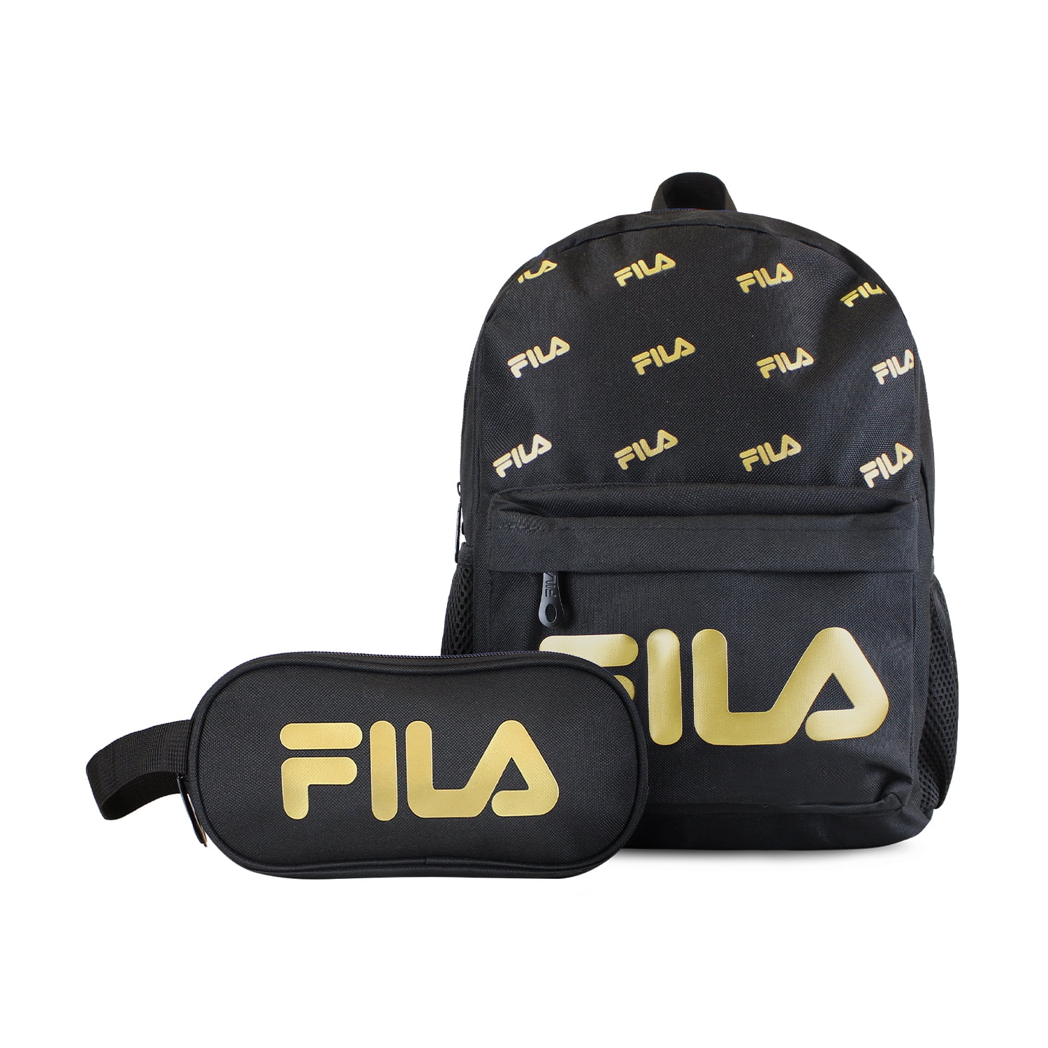 Pack Fila Mochila 10lts Urbanix + Estuche Neceser Spark Negro-gold