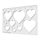 thumbnail image 1 of Plantilla De Fresadora Para Carpintería Multiusos De 1/4" De Grosor, Plantilla De Incrustación De Carpintero, Corazón 9 En 1, 1 of 5