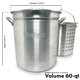 thumbnail image 3 of Stockpot Bayou Classic de aluminio de 57 litros con cesta de 40 x 46 cm, 3 of 8