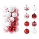 thumbnail image 4 of 34x Adornos de bolas de Navidad, Bolas decorativas de Navidad, Bolas colgantes para árboles de Navidad, Juego de adornos para decoración de árboles de oro rojo, 4 of 5
