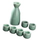 thumbnail image 5 of Juego de Sake de cerámica, recipiente para Sake de cerámica, juego de tazas, decoración decorativa, vasos artesanales, bebida de Sake tradicional para Verde, 5 of 5