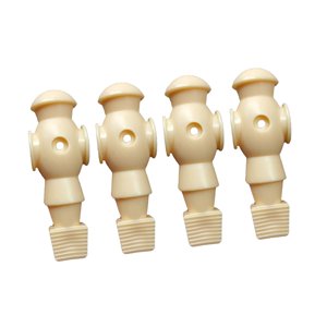 Ioensy - Jugador De Fútbol De Mesa De 4 Piezas, Jugador De Fútbol Para Hombre, Jugadores De Futbolín, Color Beige Y Blanco