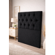 thumbnail image 3 of Respaldo Moderno Cama 1.5 Plaza Capitone Felpa Color Negro, 3 of 3
