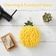 thumbnail image 5 of REGALWOVEN Toallas de Mano de Bola de Chenilla Suave Absorbente y Esponjosa, Toalla Decorativa Peluda con Gancho para Pared para Baño (6 x 6 Pulgadas) Amarillo 2 Piezas, 5 of 7