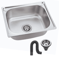 Genérica - Lavaplatos Sobreponer Simple 37X31 Lavacopa Acero Inoxidable