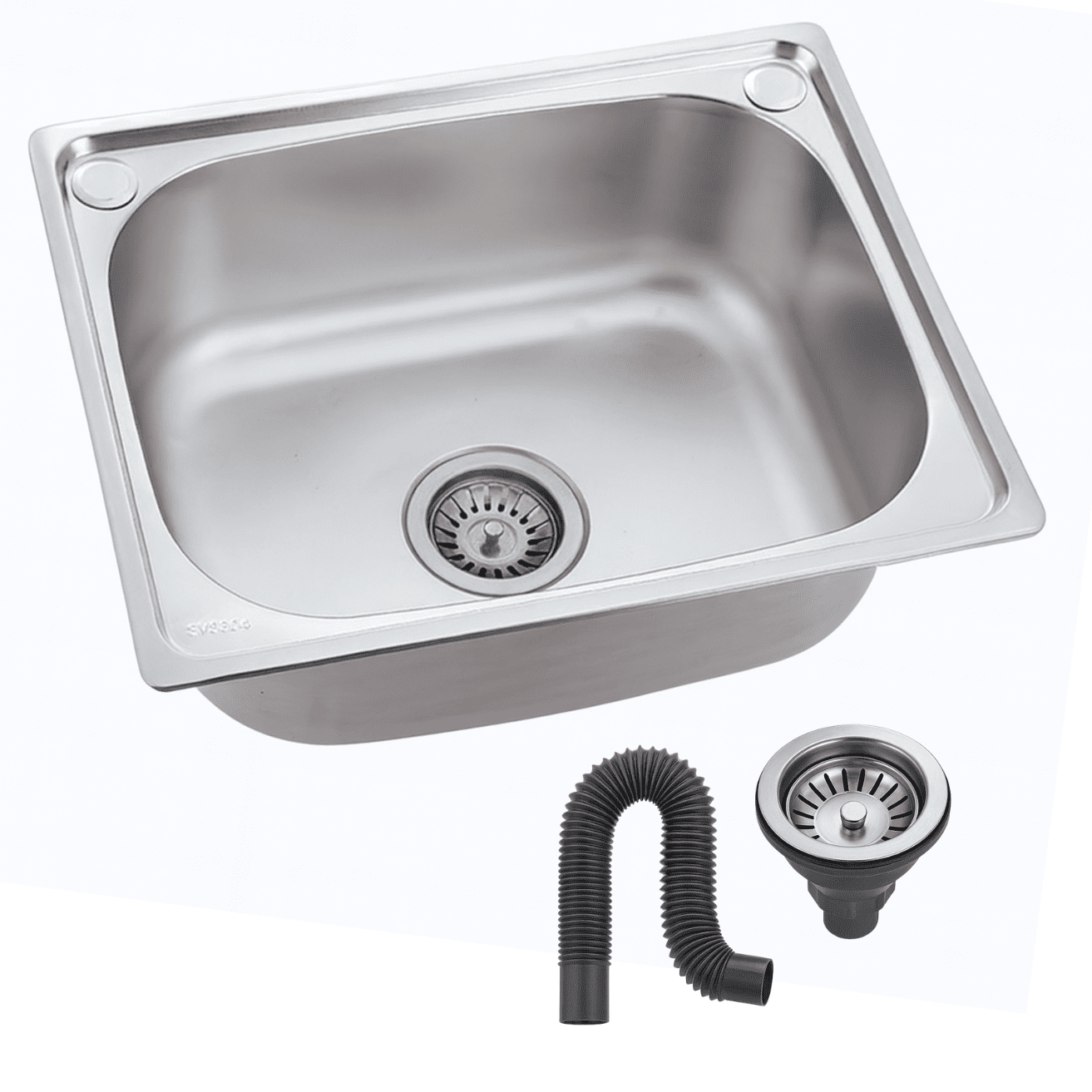 Genérica - Lavaplatos Sobreponer Simple 37x31 Lavacopa Acero Inoxidable