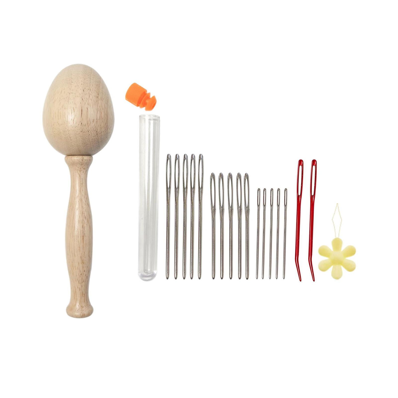 Bothyi - Kit De Agujas Para Zurcir Huevos, Hongo Para Zurcir De Madera Para Reparación De Calcetines