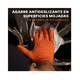 thumbnail image 4 of Guantes Nitrilo Naranjo Diamantado 8.5 Grs Profesionales 50unds TALLA L, 4 of 6