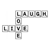Rienda Libre Graphics - Decomural Live Love Laugh Scrabble Tile Ws-34253