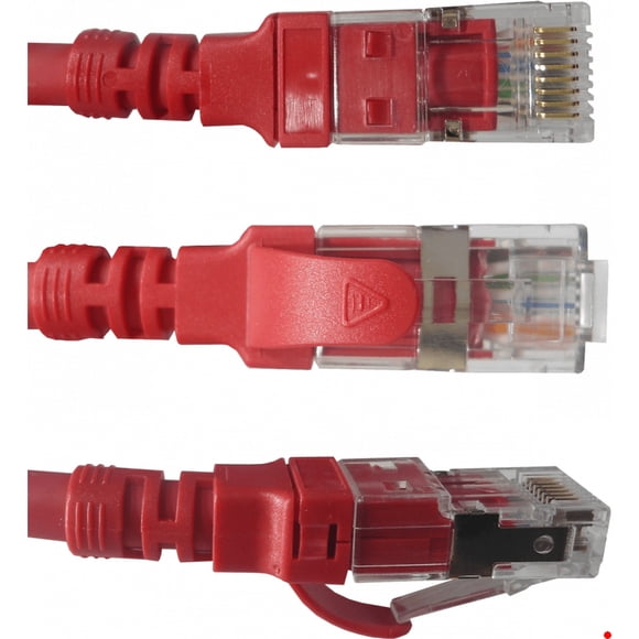 C6AR-05-4 LINKMADE 4 unidades 0,5 metros Cat6a U/FTP Rojo LSZH Cable Latiguillo Inyectado Múltiple 4x50cm