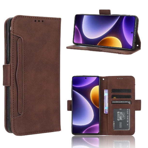 Funda Cartera Magnética para Xiaomi Poco F5 5G- Tarjetero Desmontable, Cuero PU, Soporte