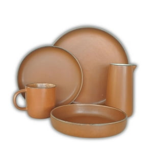 Decoexpress - Juego De Loza 17 Piezas Vajilla Cerámica Toscana