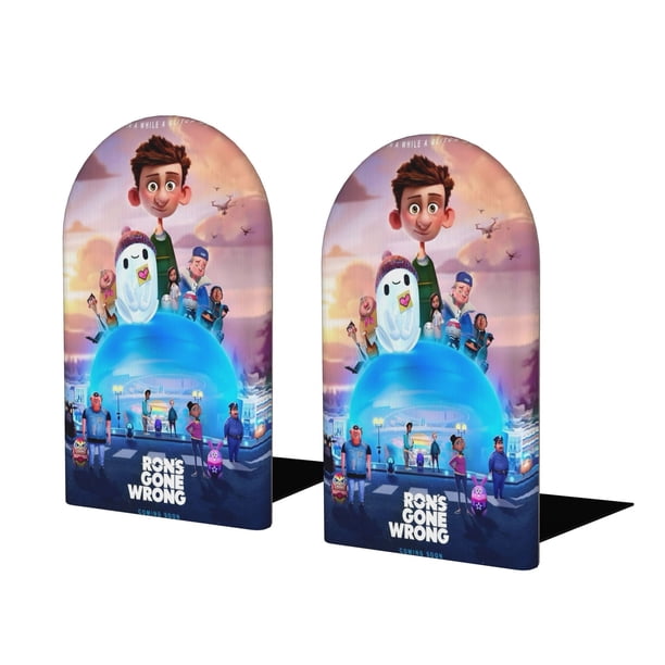 Ron da Error Sujetalibros decorativos temáticos, tope para estantería con base antideslizante, uso dual para hogar y oficina - 2 piezas