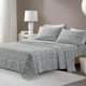 thumbnail image 1 of Juego de sábanas Beautyrest Full de 4 piezas, algodón franela con estampado, 1 of 7