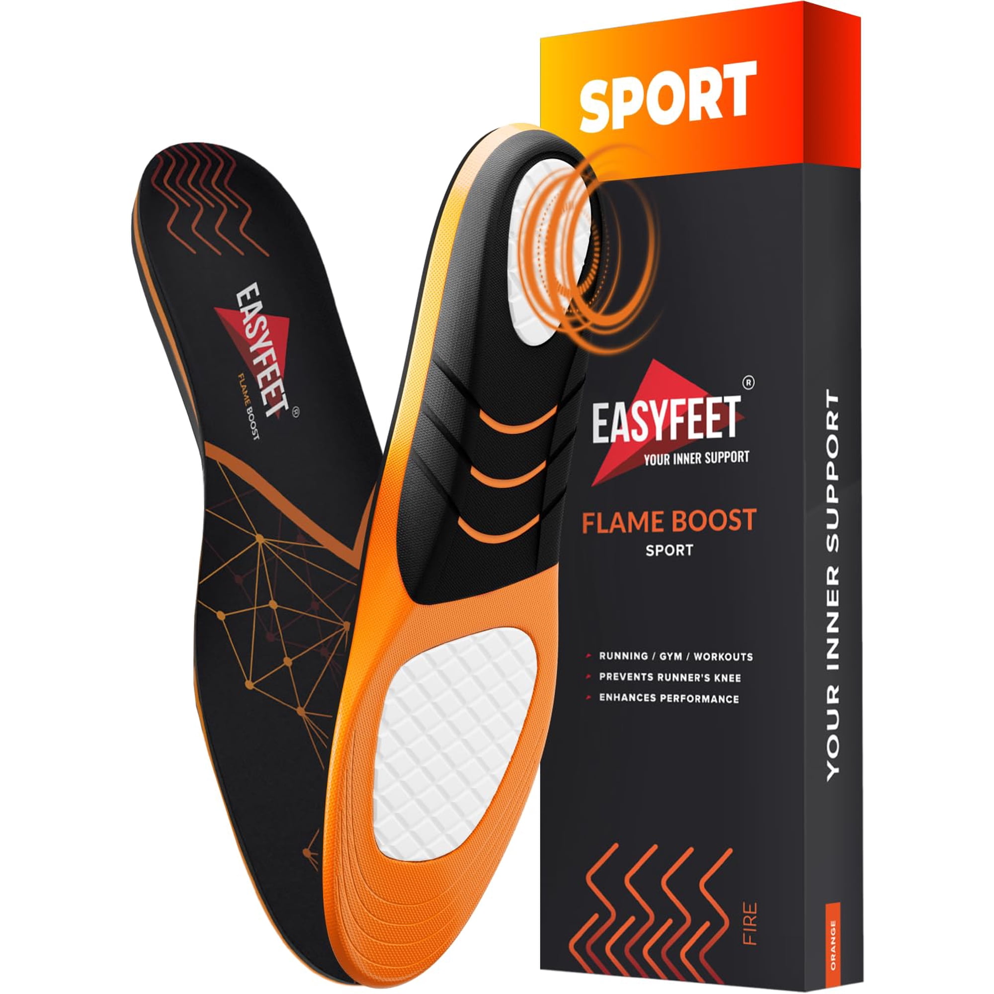 Zapatillas Deportivas Insoles Easyfeet Flame Boost Sport Running